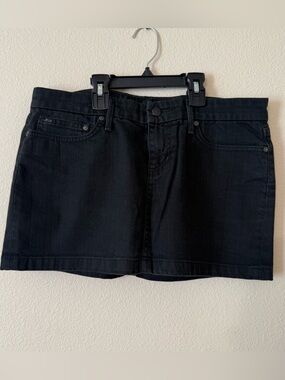 Joes jeans black denim mini skirt